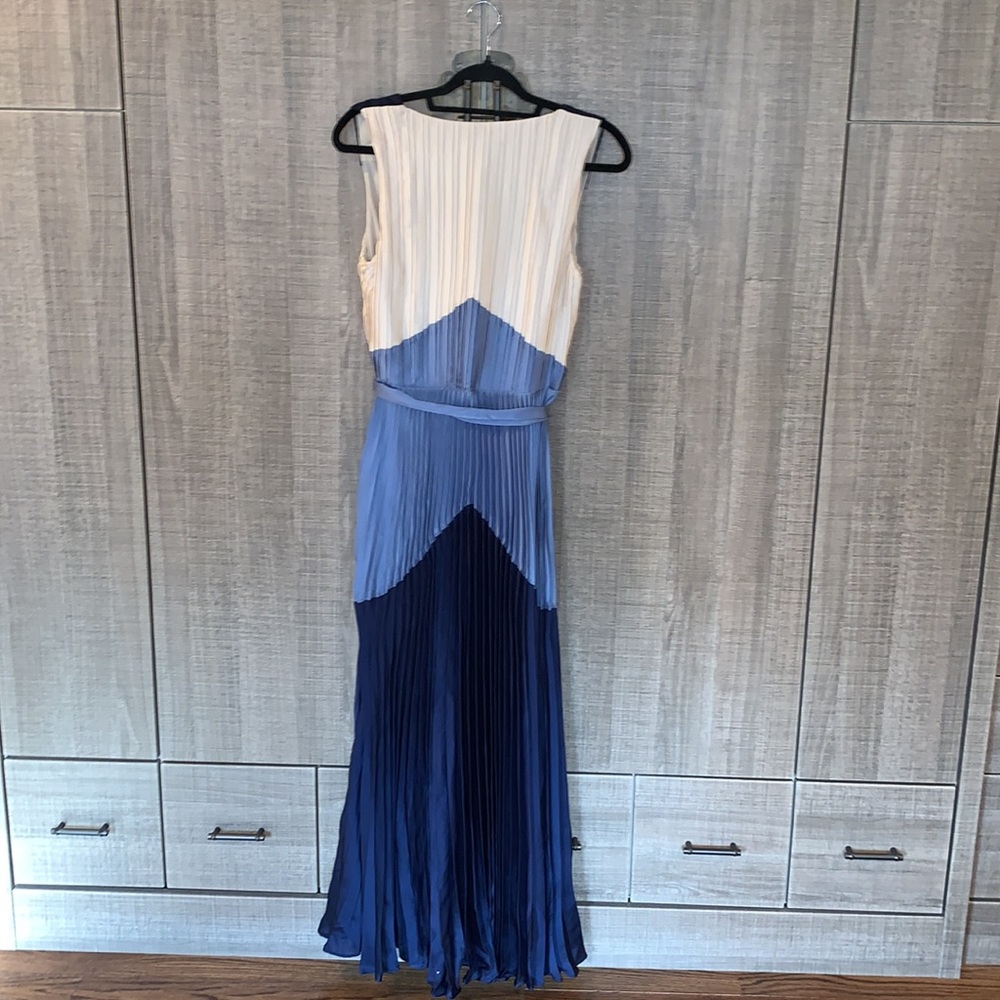 DKNY Pleated Colorblocked Gown - Picture 9 of 14